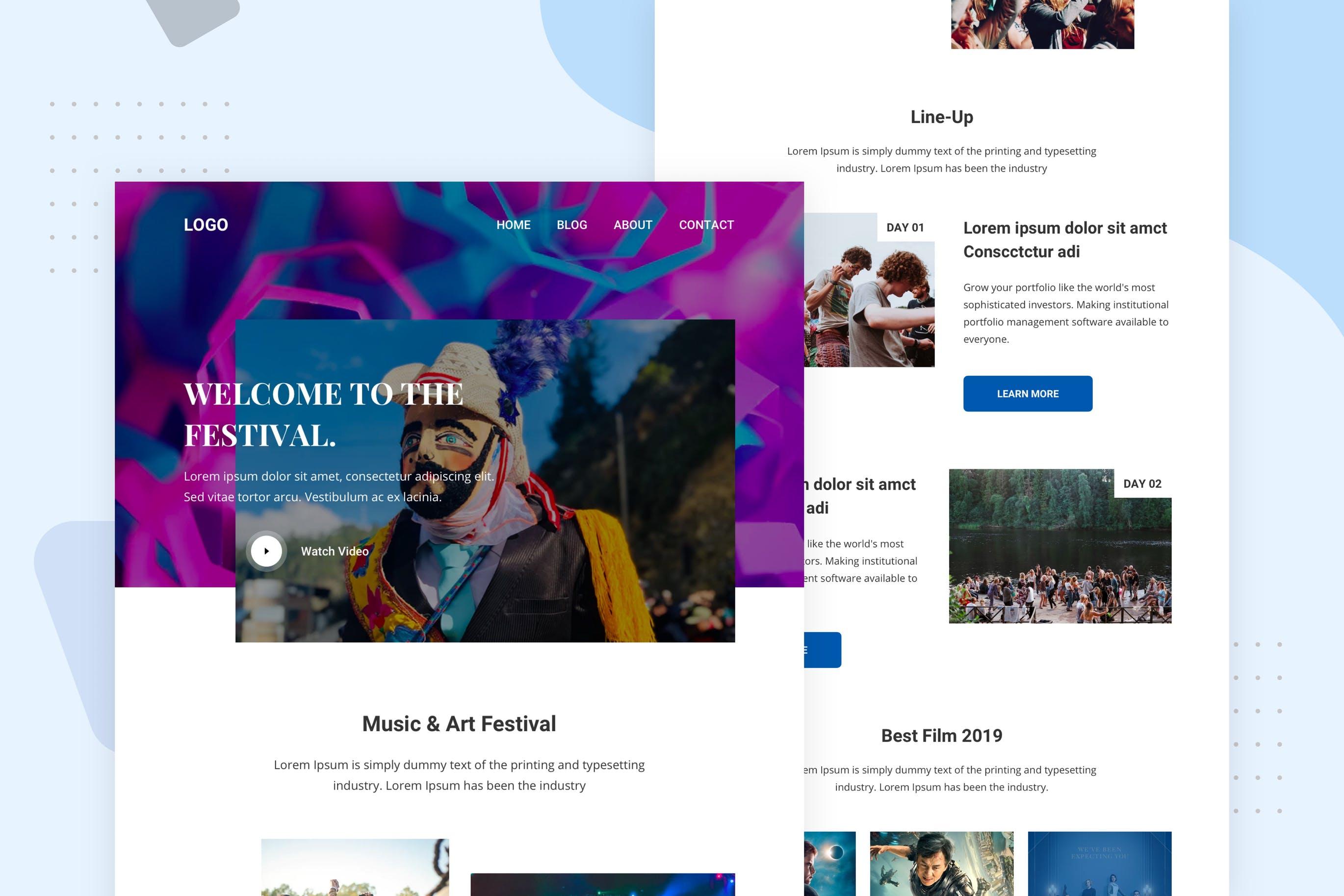 电影节活动EDM电子邮件营销推广模板 Film Festival – Email Newsletter
