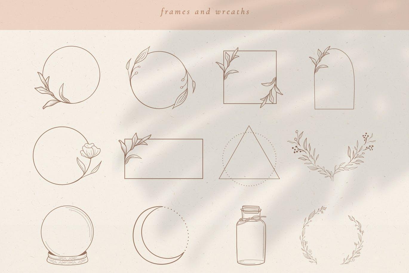 优雅风格Logo设计元素/边框素材 Logo Elements, Frames and Borders