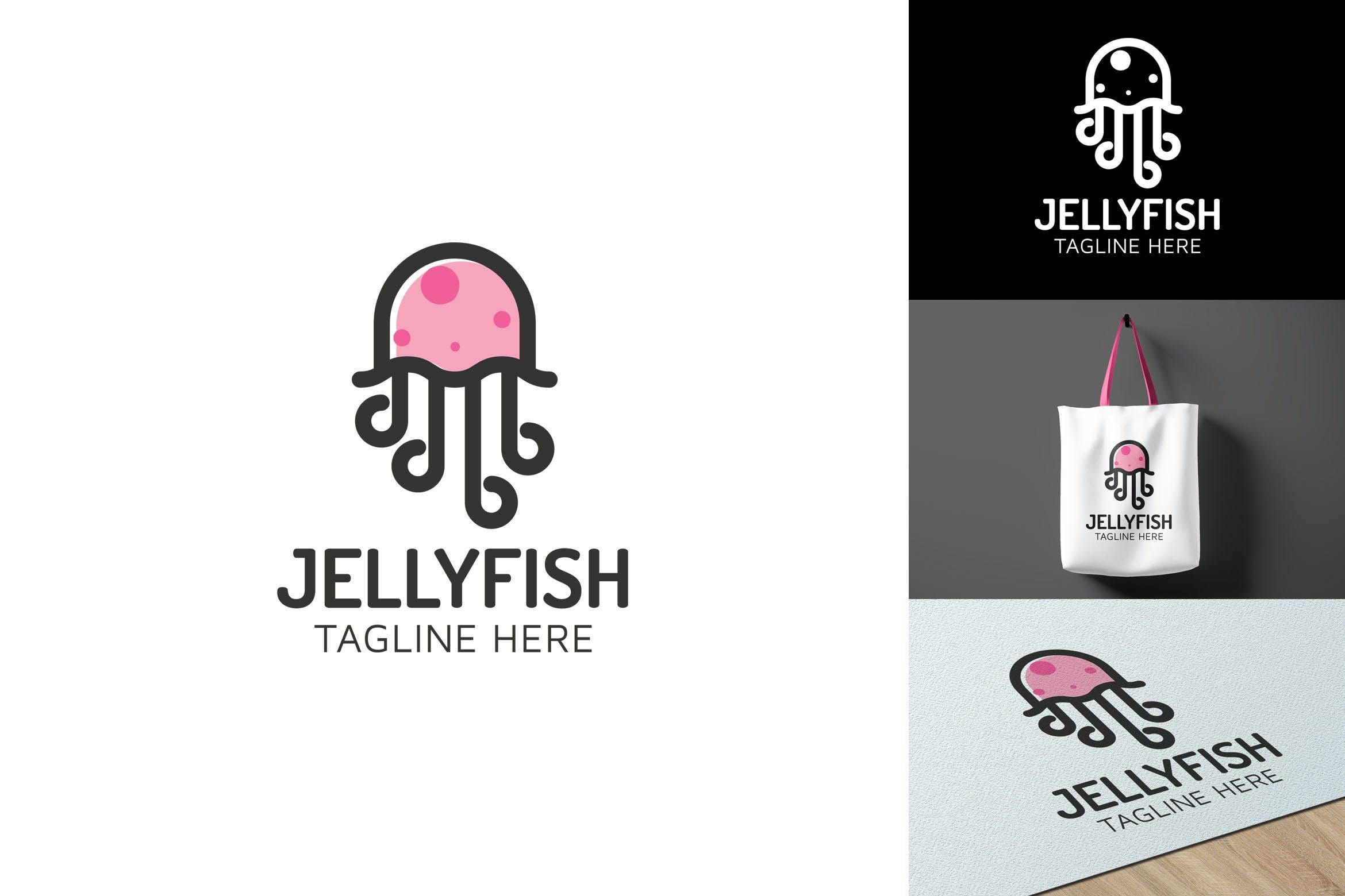 水母图形Logo商标设计模板 Jellyfish – Logo Template RB