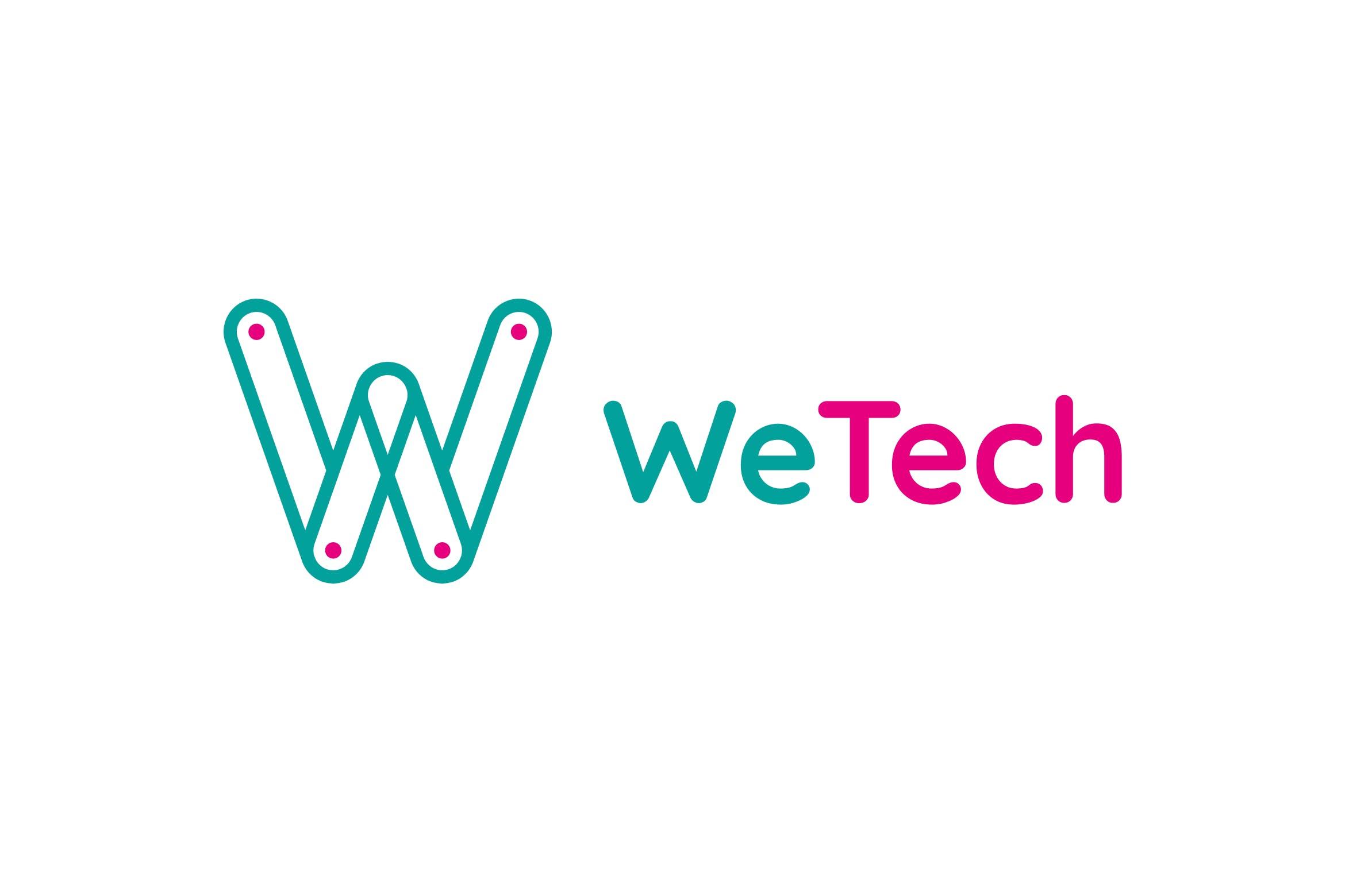 字母W创意Logo设计模板 WeTech Logo – W letter