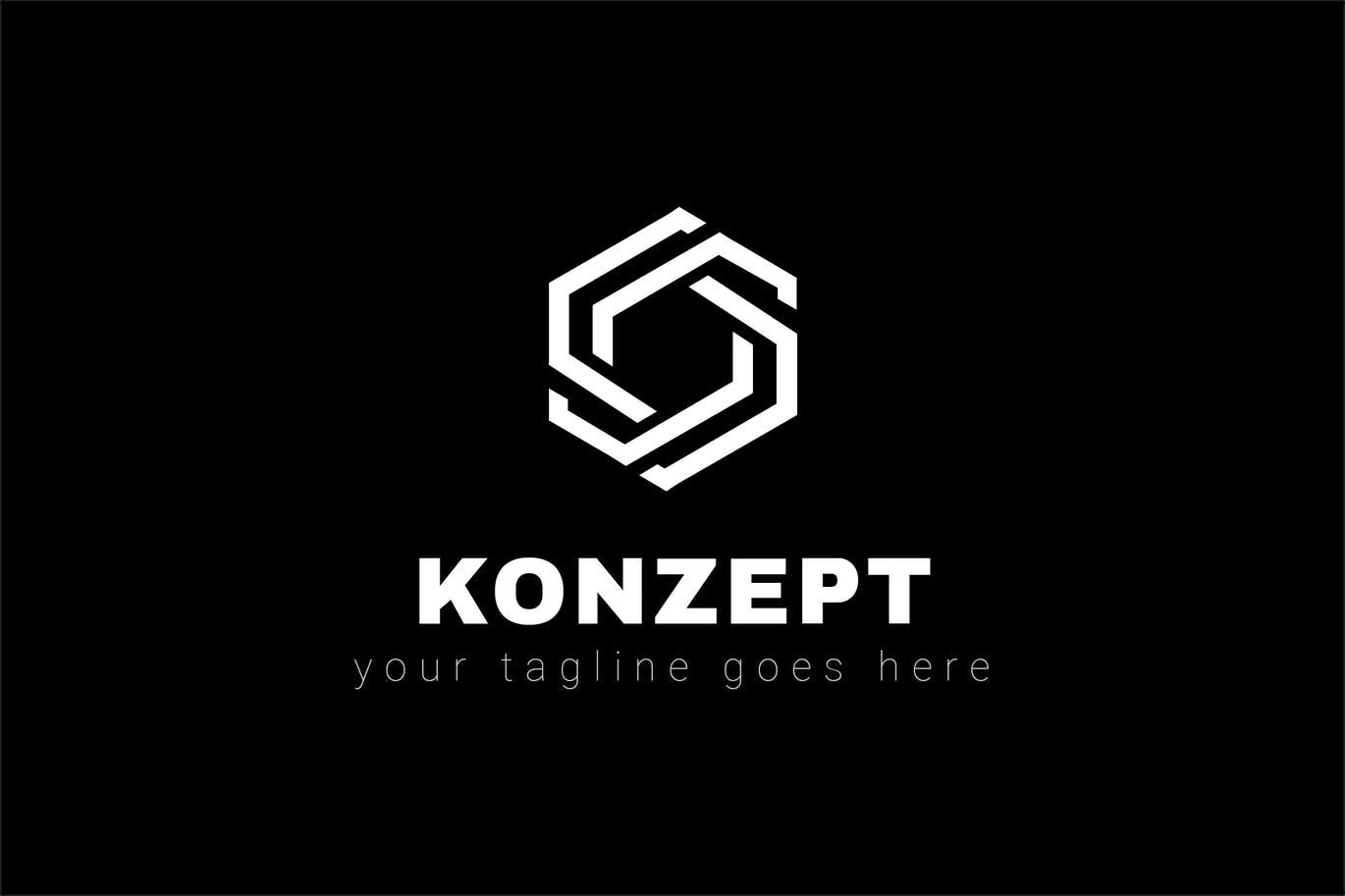 变型六边形图形Logo设计模板 Konzept – Multipurpose Logo Design