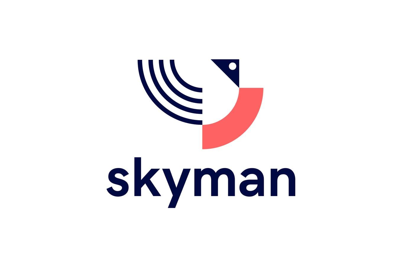 Skyman抽象几何图形Logo设计模板 Skyman Logo