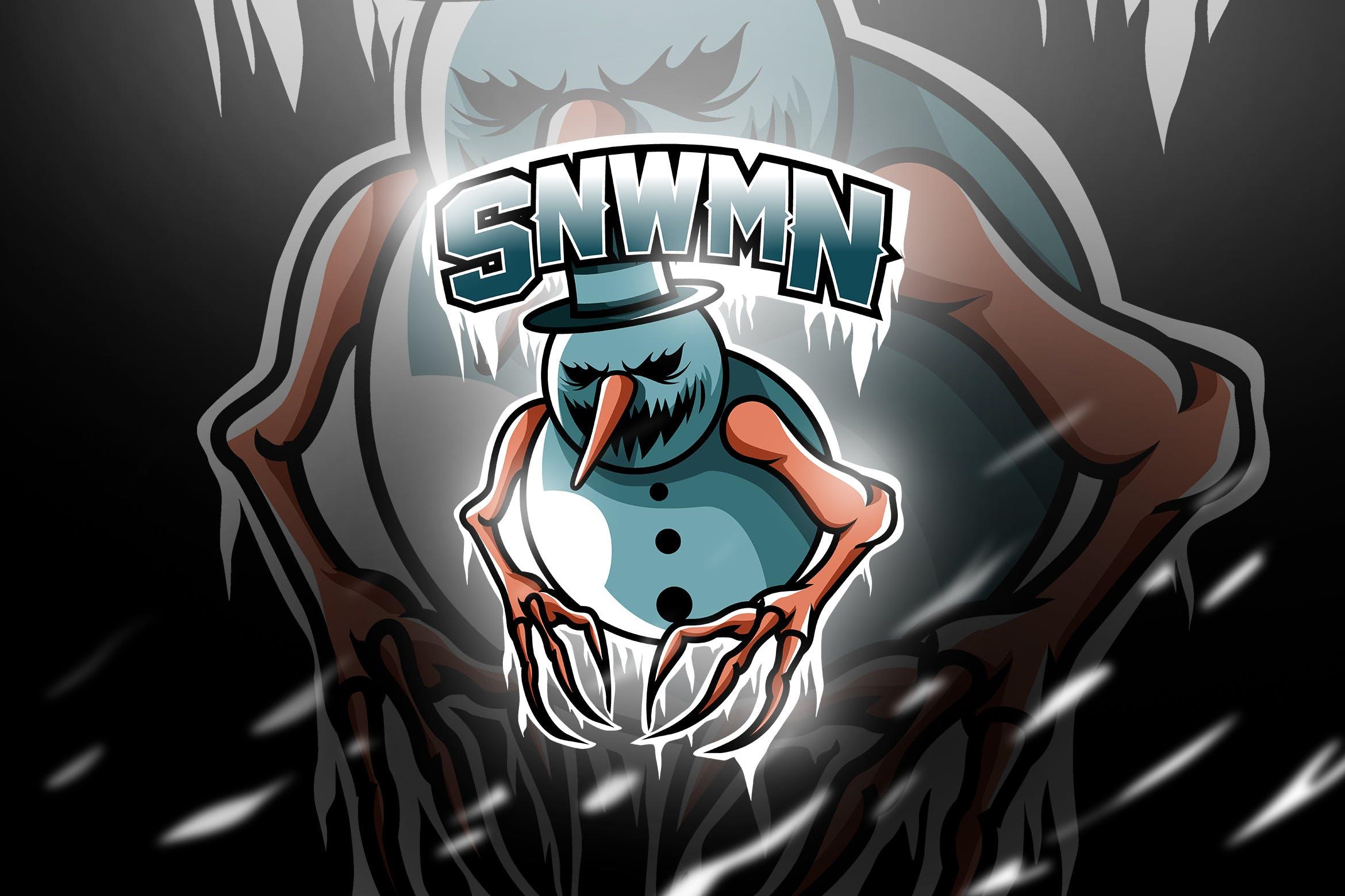 雪人恶魔形象电竞游戏俱乐部队徽Logo模板 SNWMN – Mascot & Esport Logo