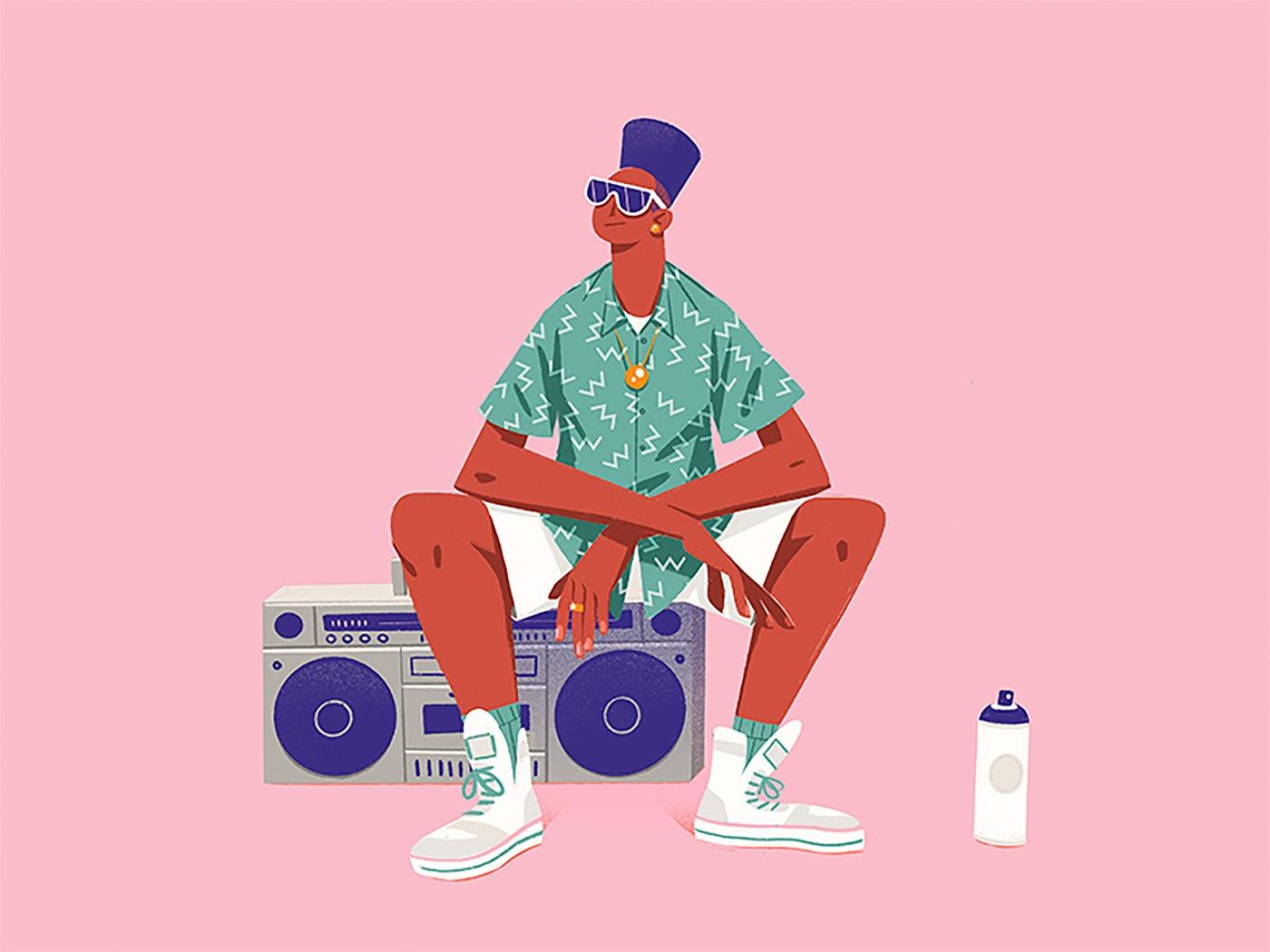 Julien Laureau人物插画作品